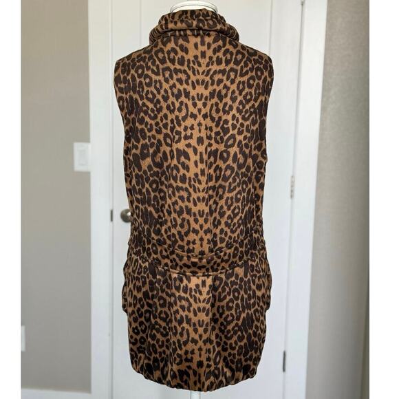 Love Token Vest Womens Small Leopard Print Puffer - Picture 2 of 9